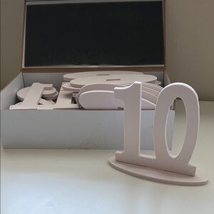 White Table Numbers Set